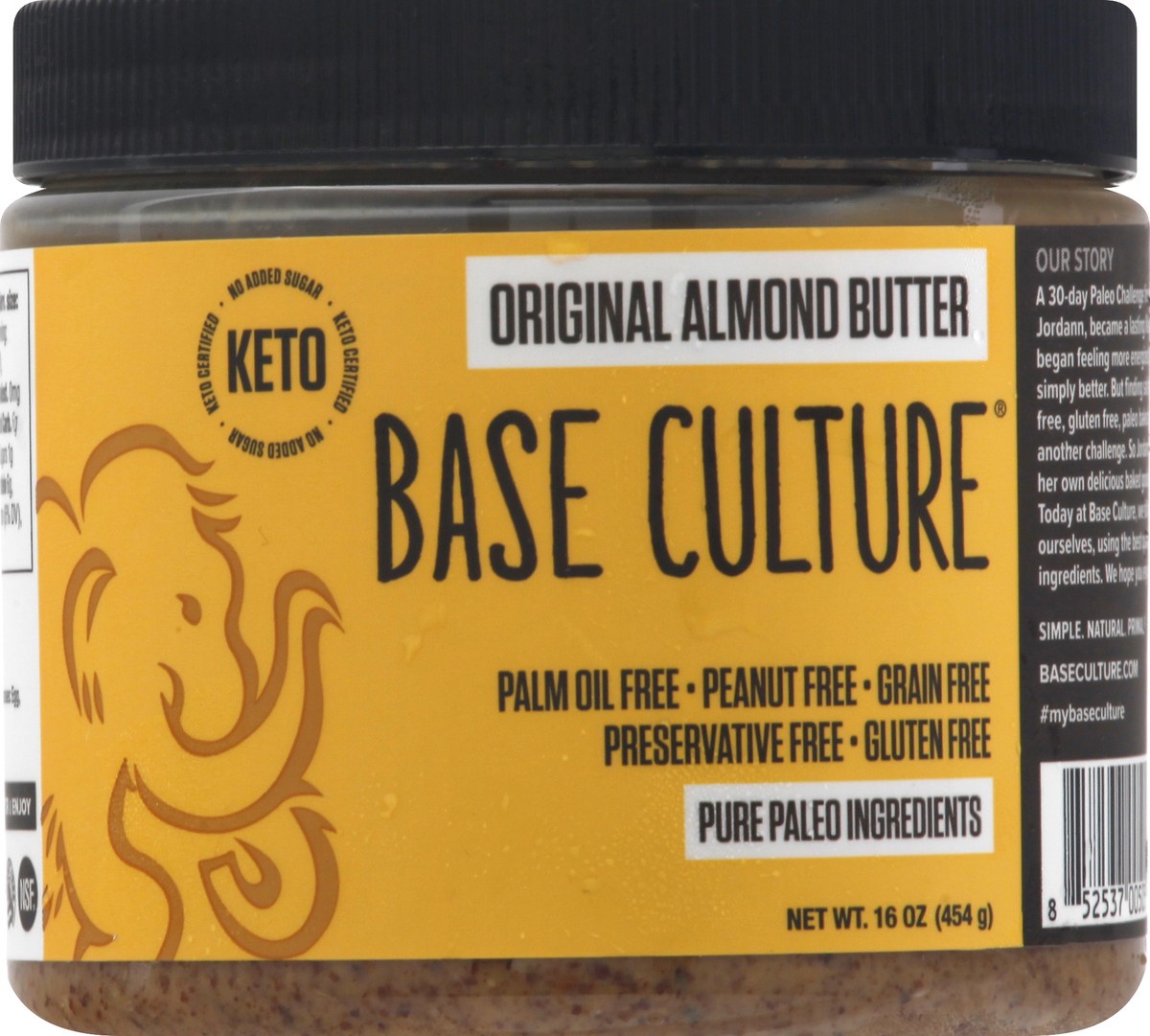 slide 13 of 13, Base Culture Original Almond Butter 16 oz, 16 oz
