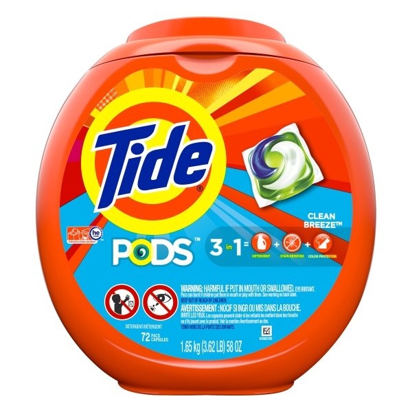 slide 1 of 4, Tide Pods Ocean Mist Scent Laundry Detergent Pacs, 72 ct