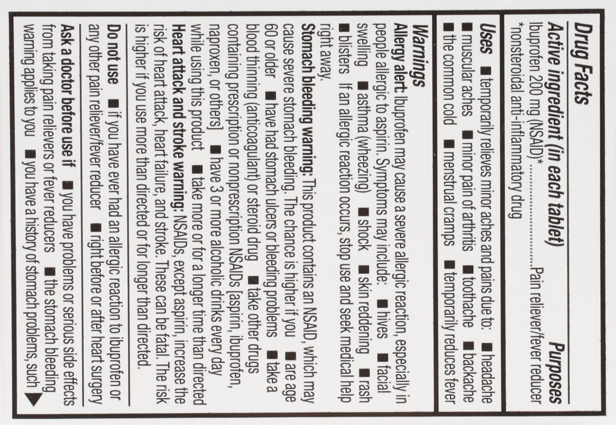 slide 3 of 9, Topcare Ibuprofen Tablets, 50 ct