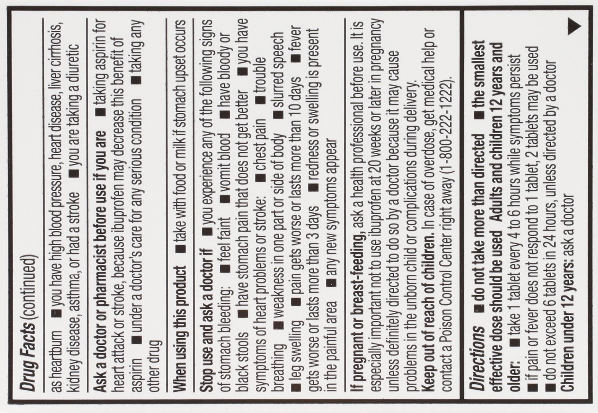 slide 8 of 9, Topcare Ibuprofen Tablets, 50 ct