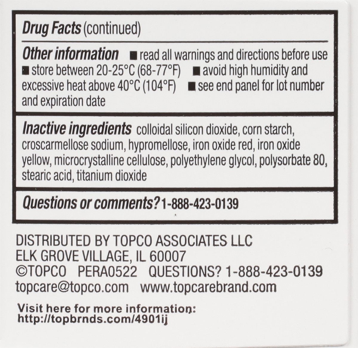 slide 6 of 9, Topcare Ibuprofen Tablets, 50 ct