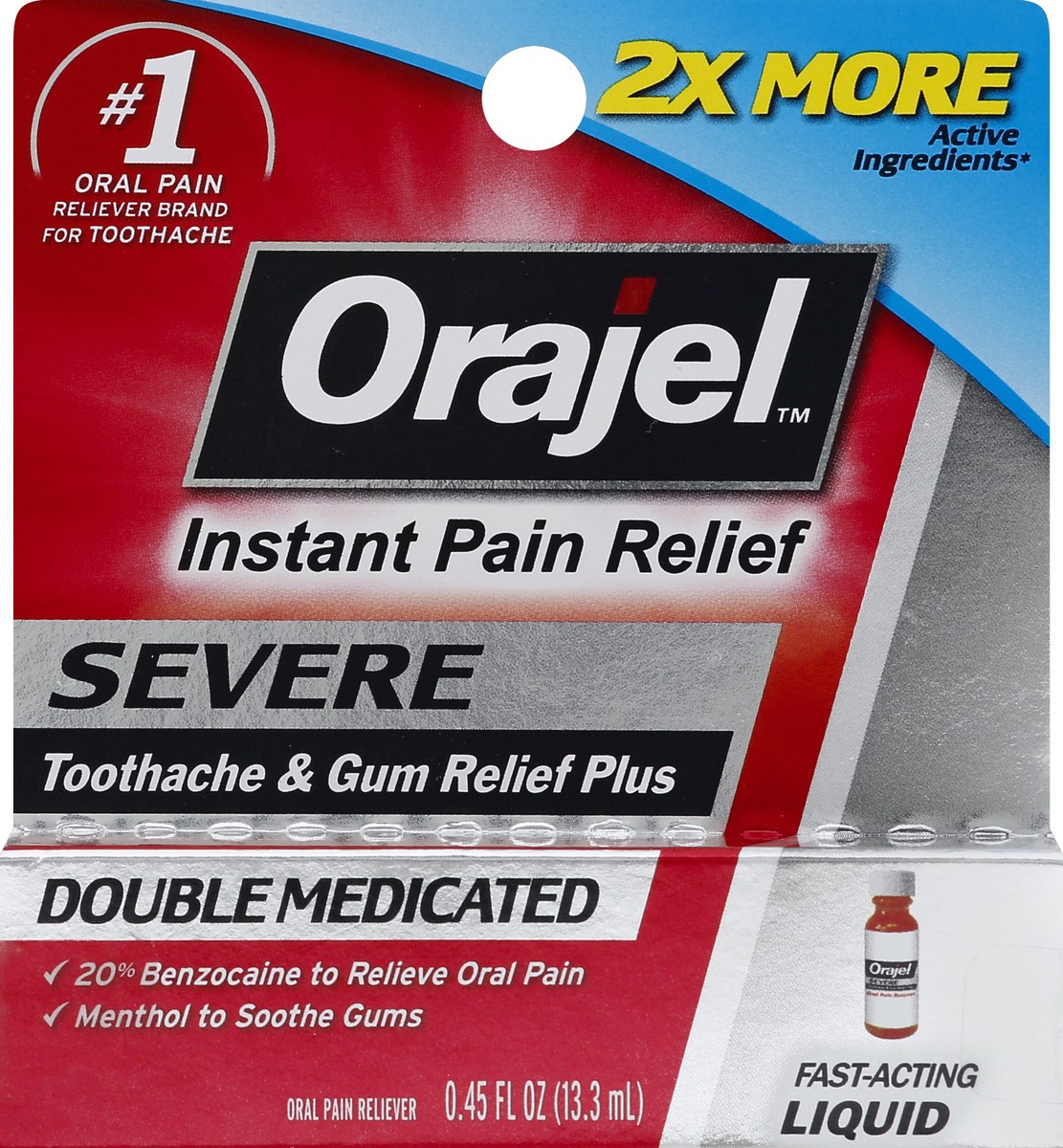 slide 1 of 4, Orajel Instant Pain Relief 0.45 oz, 0.45 fl oz