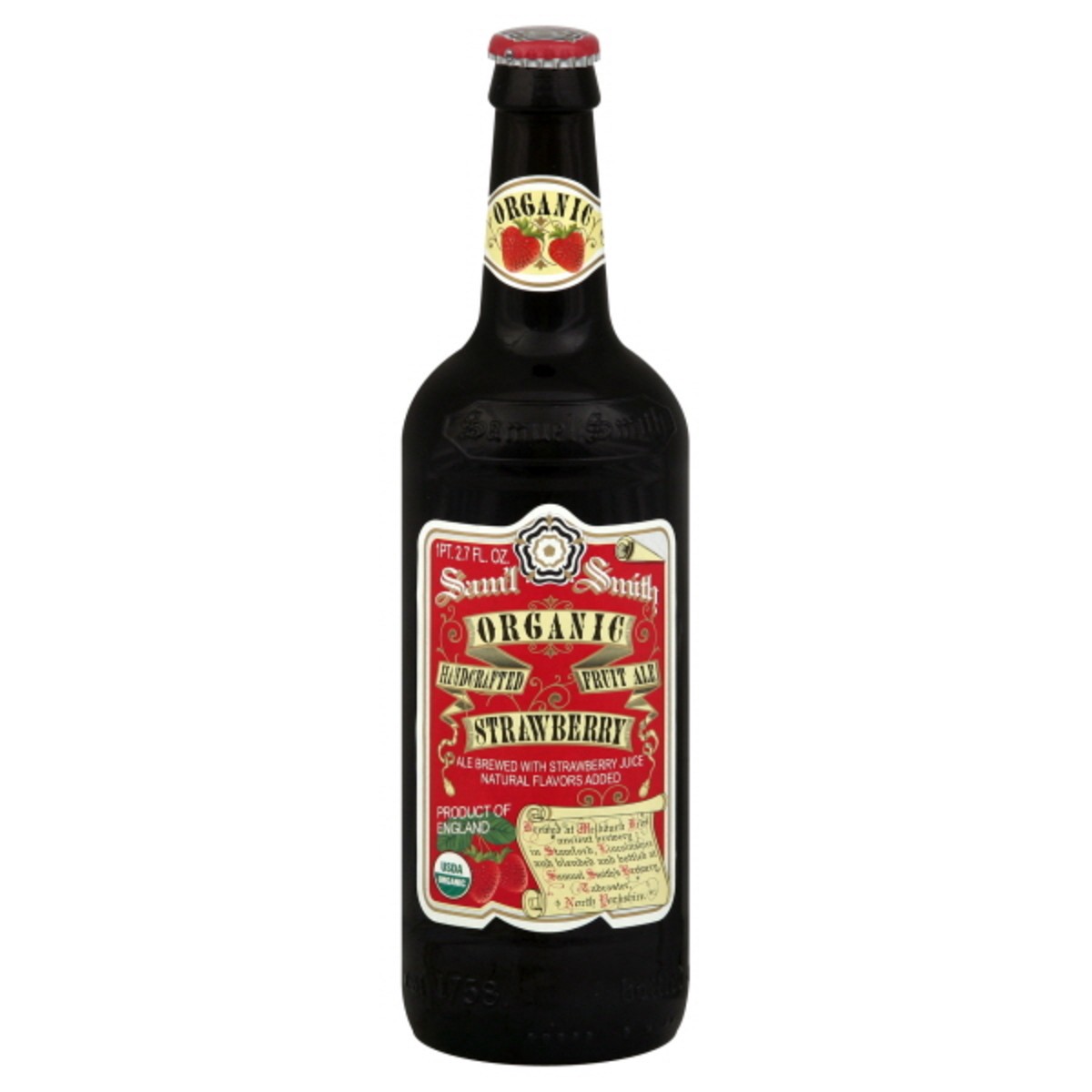 slide 2 of 2, Samuel Smith Sam Smith Org Strawberry, 18.7 fl oz