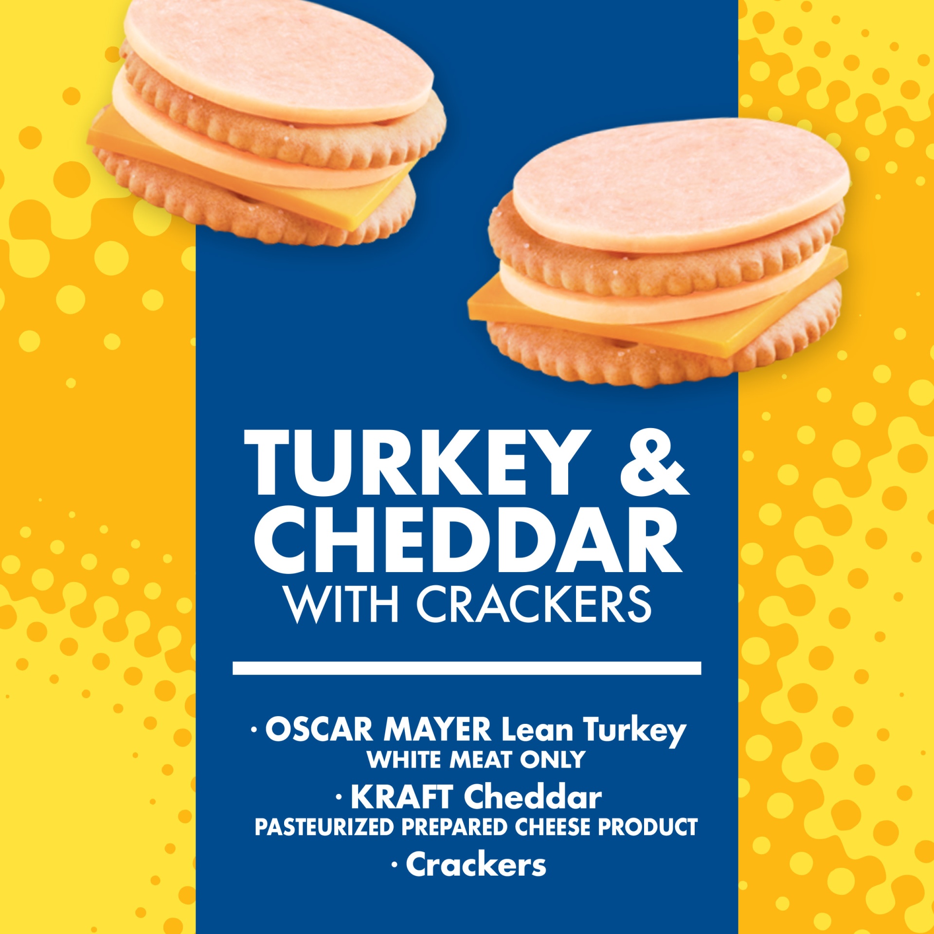 slide 2 of 2, Lunchables Turkey & Cheddar Cheese Snack Kit with Crackers Tray, 3.2 oz