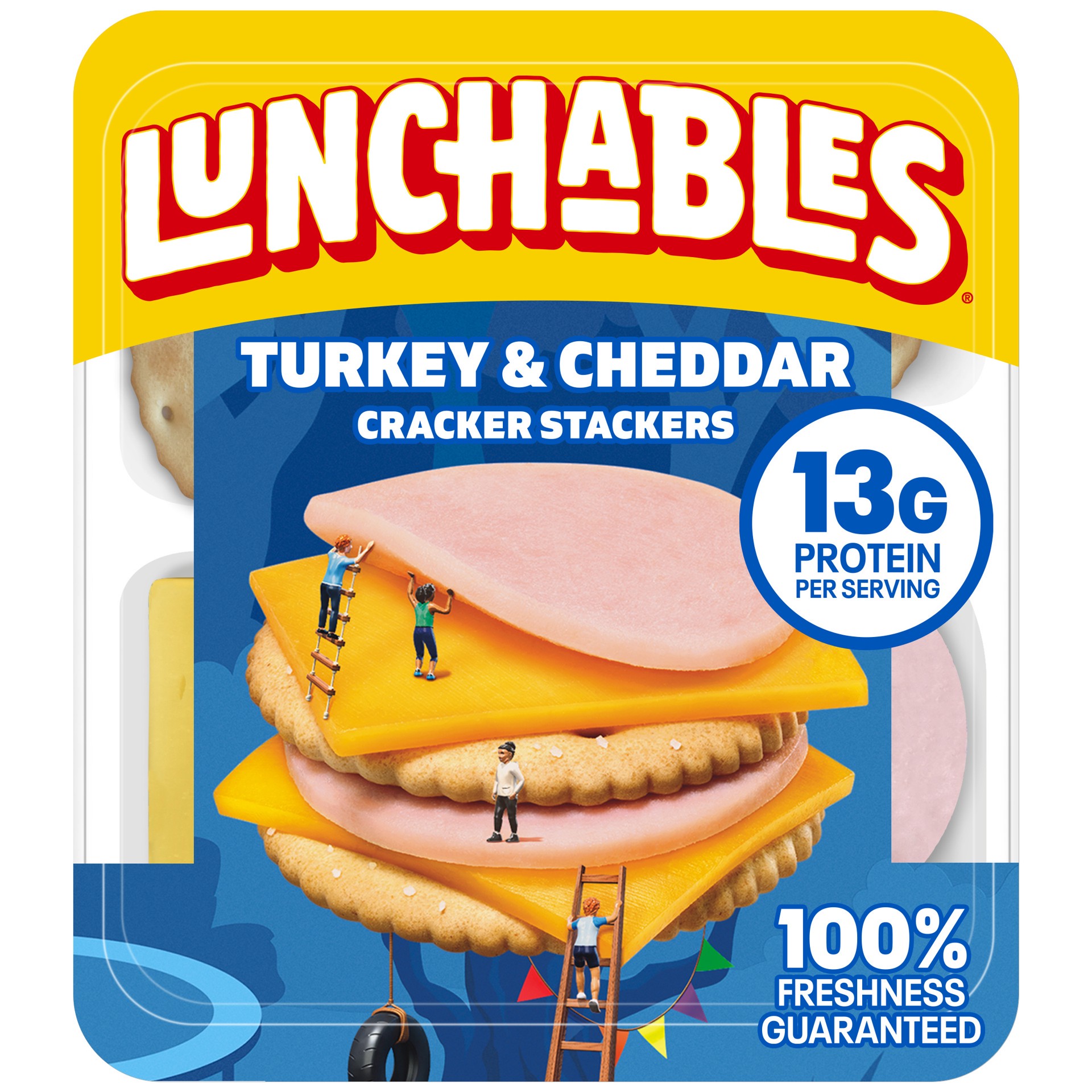 slide 1 of 5, Lunchables Turkey & Cheddar Cheese with Crackers - 3.2oz, 3.2 oz