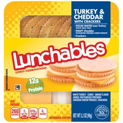 Lunchables Turkey & Cheddar Protein Pack, 3.2 oz Pack