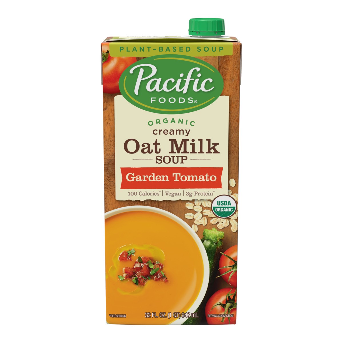 slide 9 of 10, Pacific Foods Organic Garden Tomato Oat Milk Soup, 32 oz Carton, 1 ct