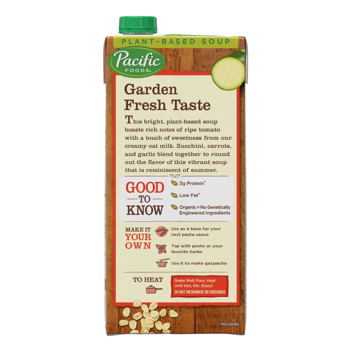 slide 3 of 10, Pacific Foods Organic Garden Tomato Oat Milk Soup, 32 oz Carton, 1 ct