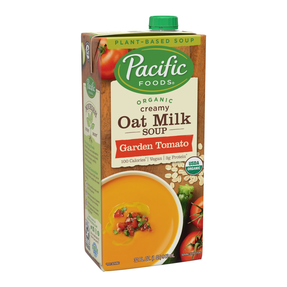 slide 4 of 10, Pacific Foods Organic Garden Tomato Oat Milk Soup, 32 oz Carton, 1 ct