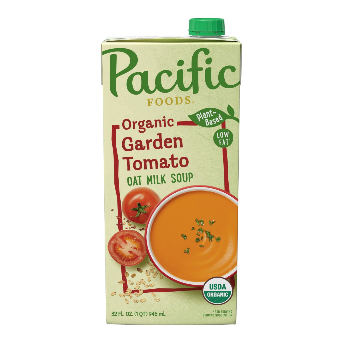slide 1 of 10, Pacific Foods Organic Garden Tomato Oat Milk Soup, 32 oz Carton, 1 ct