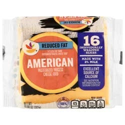 Giant Singles Reduced Fat Yellow American Cheese Slices - 16 ct