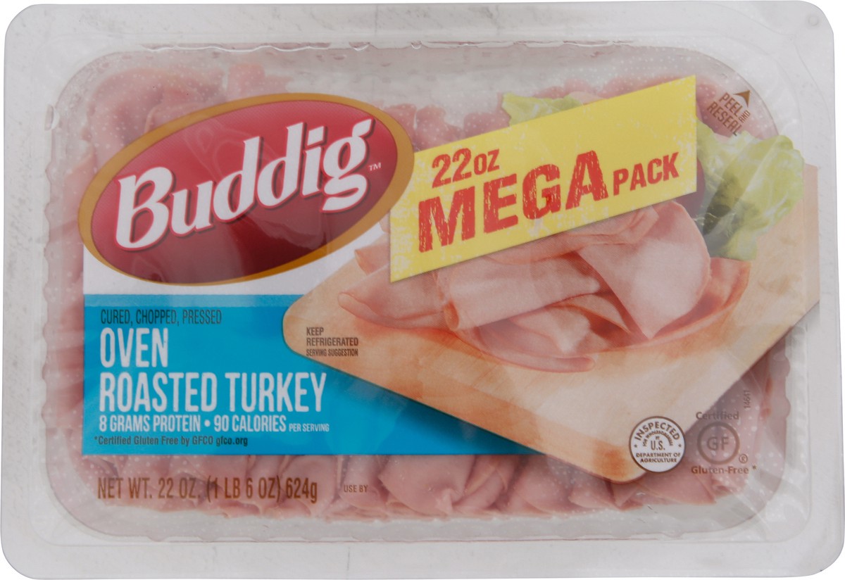 slide 4 of 5, Buddig Original Oven Roasted Turkey MEGA Pack, 22 oz., 22 oz