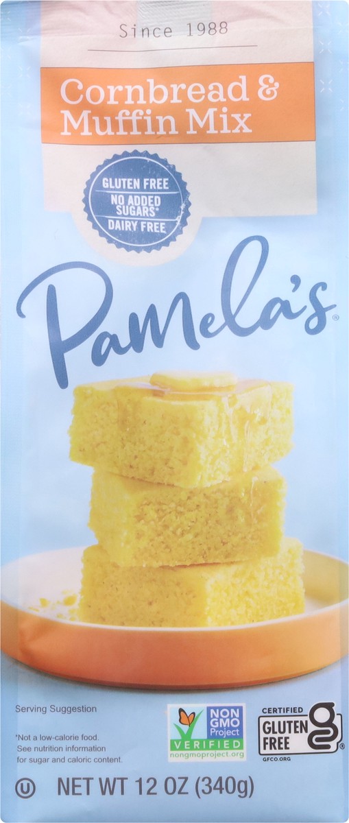 slide 6 of 9, Pamela's Cornbread & Muffin Mix 12 oz, 12 oz