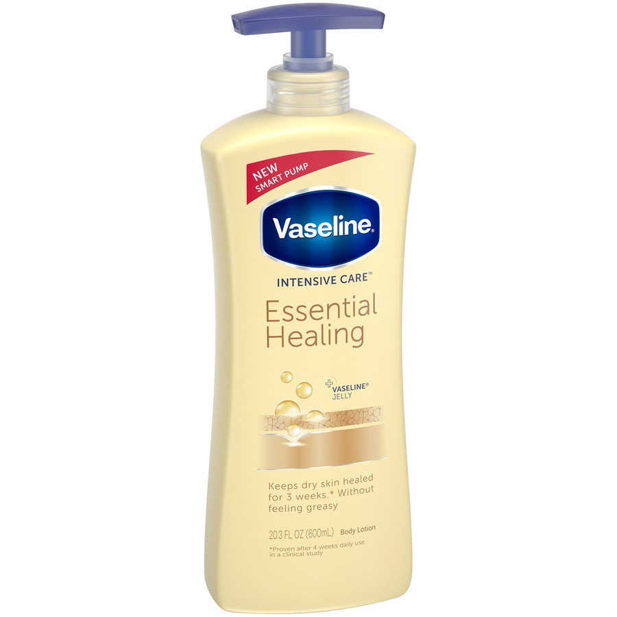 slide 3 of 4, Vaseline Intensive Care Essential Healing Dry Skin Lotion, 20.3 oz