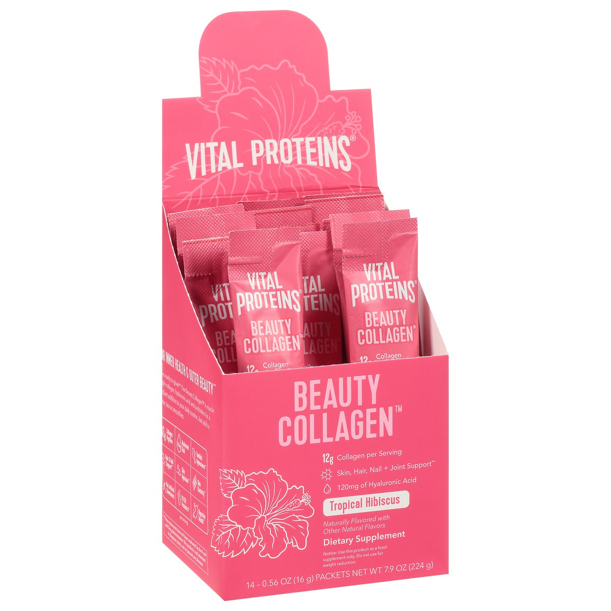 slide 2 of 13, Vital Proteins Beauty Collagen Tropical Hibiscus Flavor, 1 ct