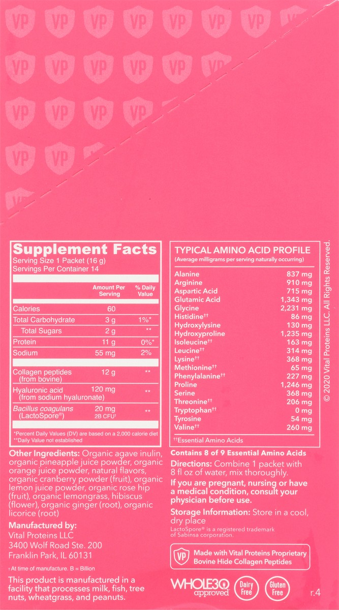 slide 8 of 13, Vital Proteins Beauty Collagen Tropical Hibiscus Flavor, 1 ct