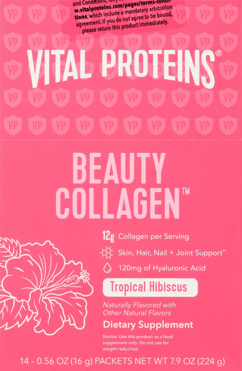 slide 1 of 13, Vital Proteins Beauty Collagen Tropical Hibiscus Flavor, 1 ct