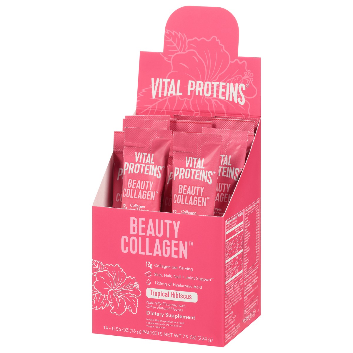 slide 12 of 13, Vital Proteins Beauty Collagen Tropical Hibiscus Flavor, 1 ct