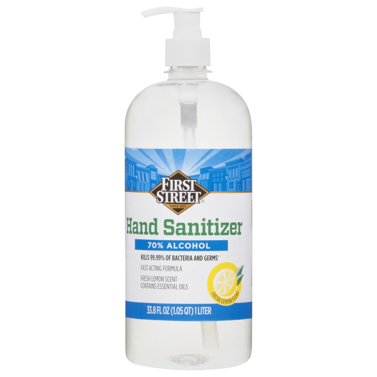slide 12 of 13, First Street Hand Sanitizer Lemon Zest, 1 liter