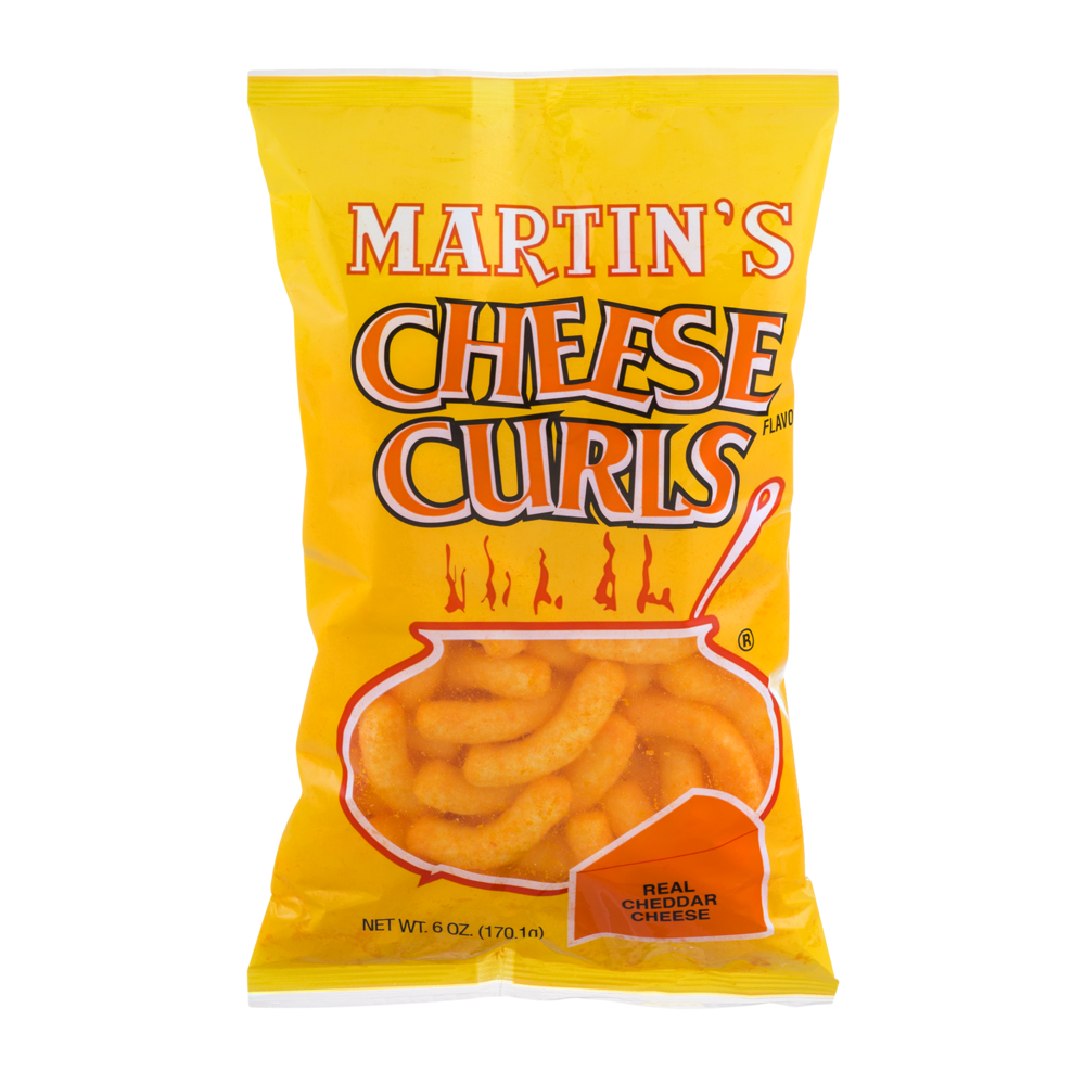 slide 1 of 1, Martin's Real Cheddar Cheese Curls, 6 oz