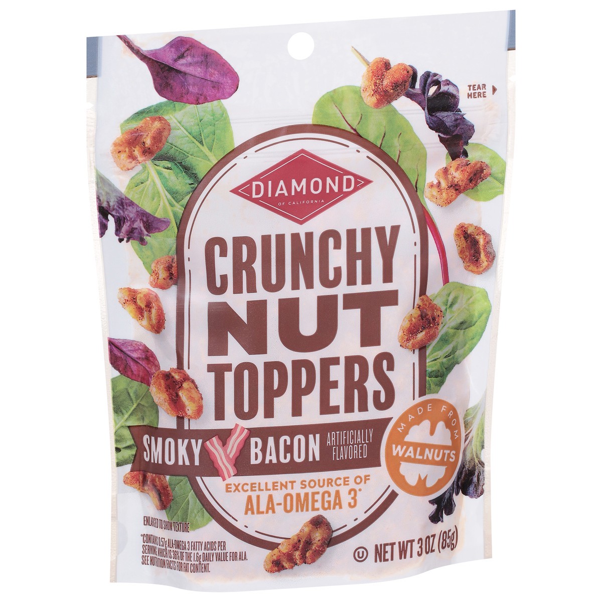 slide 3 of 14, Diamond of California Crunchy Smoky Bacon Nut Toppers 3 oz, 3 oz
