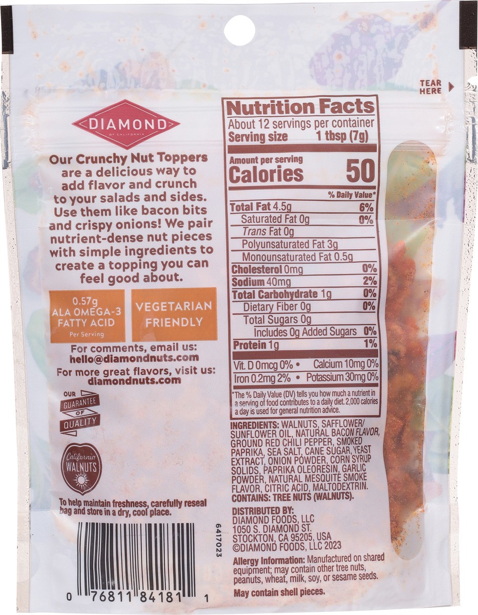 slide 10 of 14, Diamond of California Crunchy Smoky Bacon Nut Toppers 3 oz, 3 oz