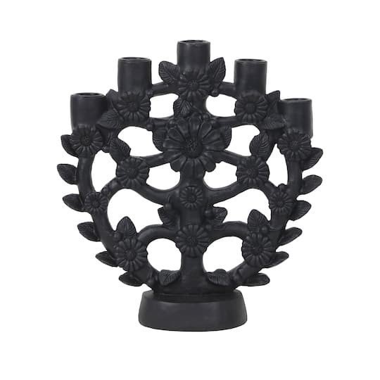 slide 1 of 1, 10.25" Floral Rib Cage Taper Candle Holder By Ashland, 9.5 in x 3.25 in x 10.25 in