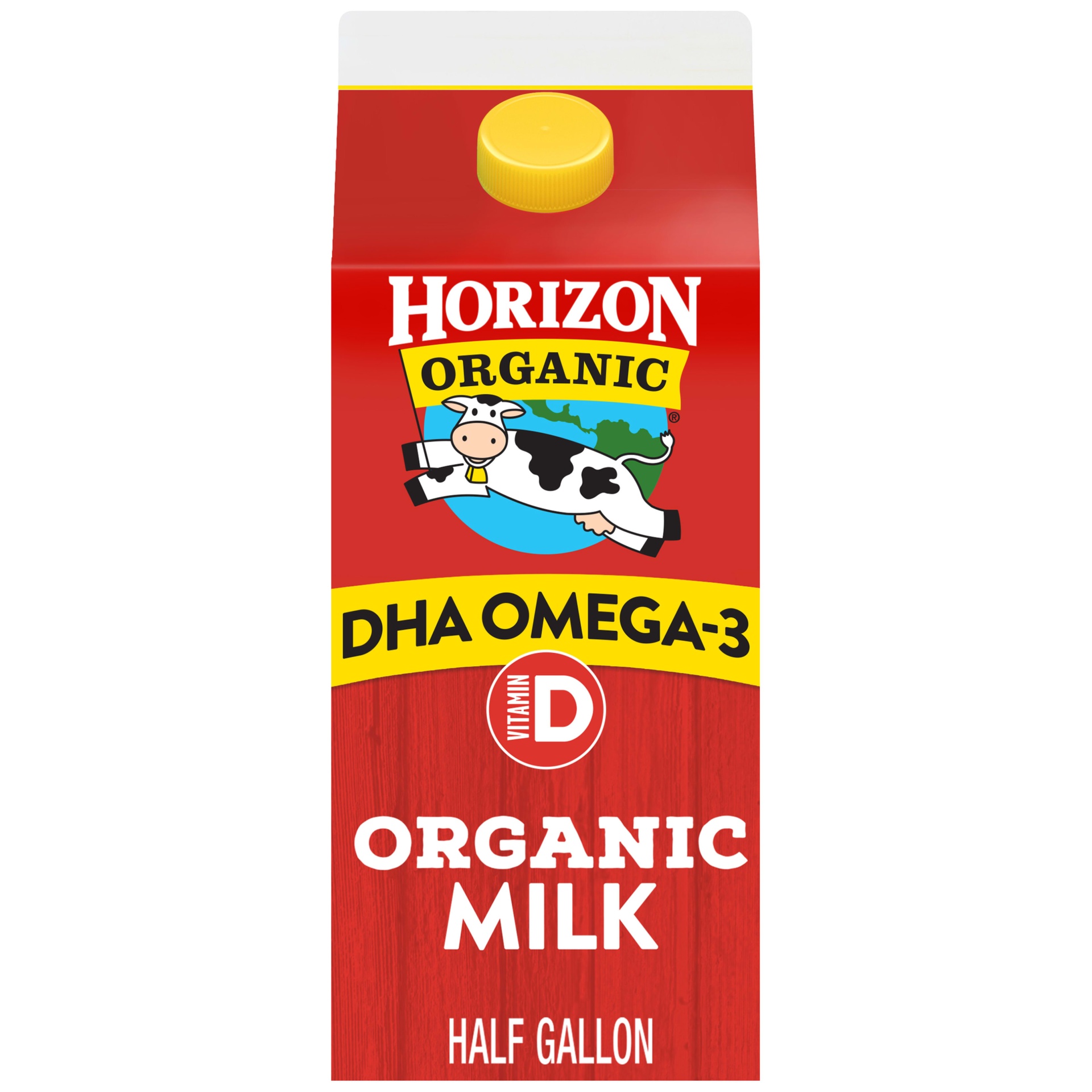 slide 1 of 1, Horizon Organic Whole Milk with DHA Omega-3, Half Gallon, 