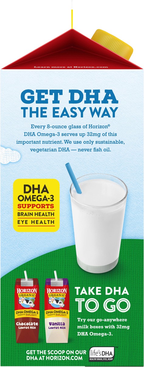 slide 7 of 12, Horizon Organic DHA Omega-3 Milk, DHA Milk, 64 FL OZ Half Gallon Carton, 1/2 gal