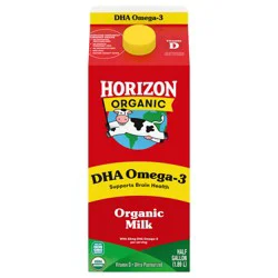 Horizon Organic Whole Milk with DHA Omega-3, Half Gallon