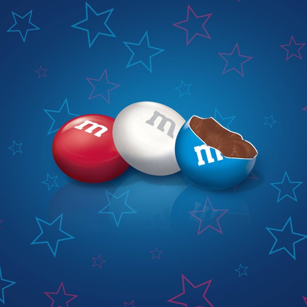slide 7 of 7, M&M's Red White Blue Milk Chocolate Candies Sharing Size, 10.7 oz