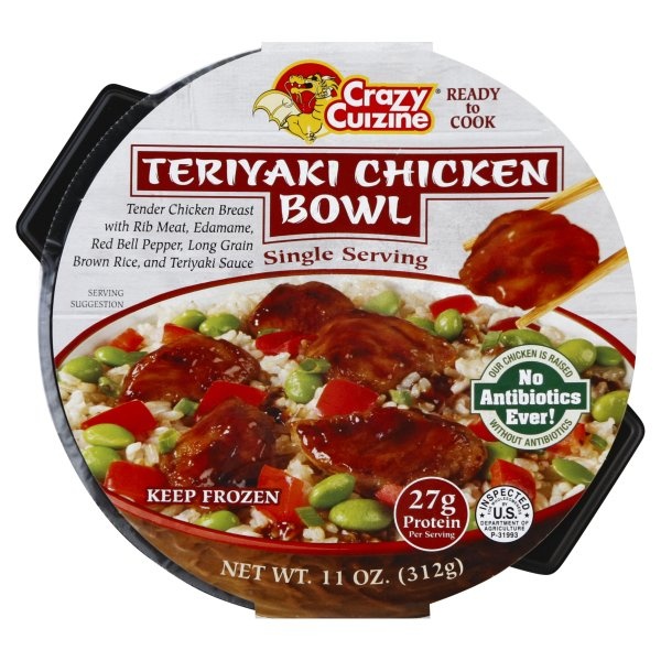 slide 1 of 1, Crazy Cuizine Chicken Bowl - Teriyaki, 11 oz