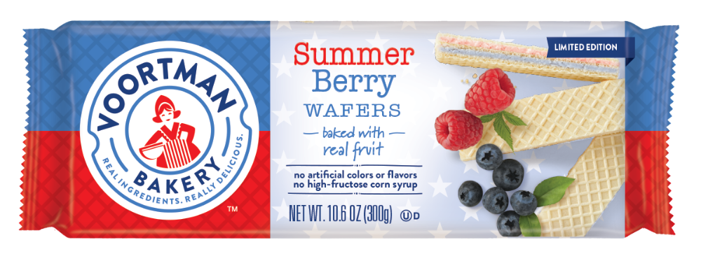 slide 1 of 1, Voortman Bakery Summer Berry Layered Wafers, 10.6 oz