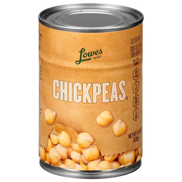 slide 1 of 1, Lowes Foods Chickpeas, 15.5 oz