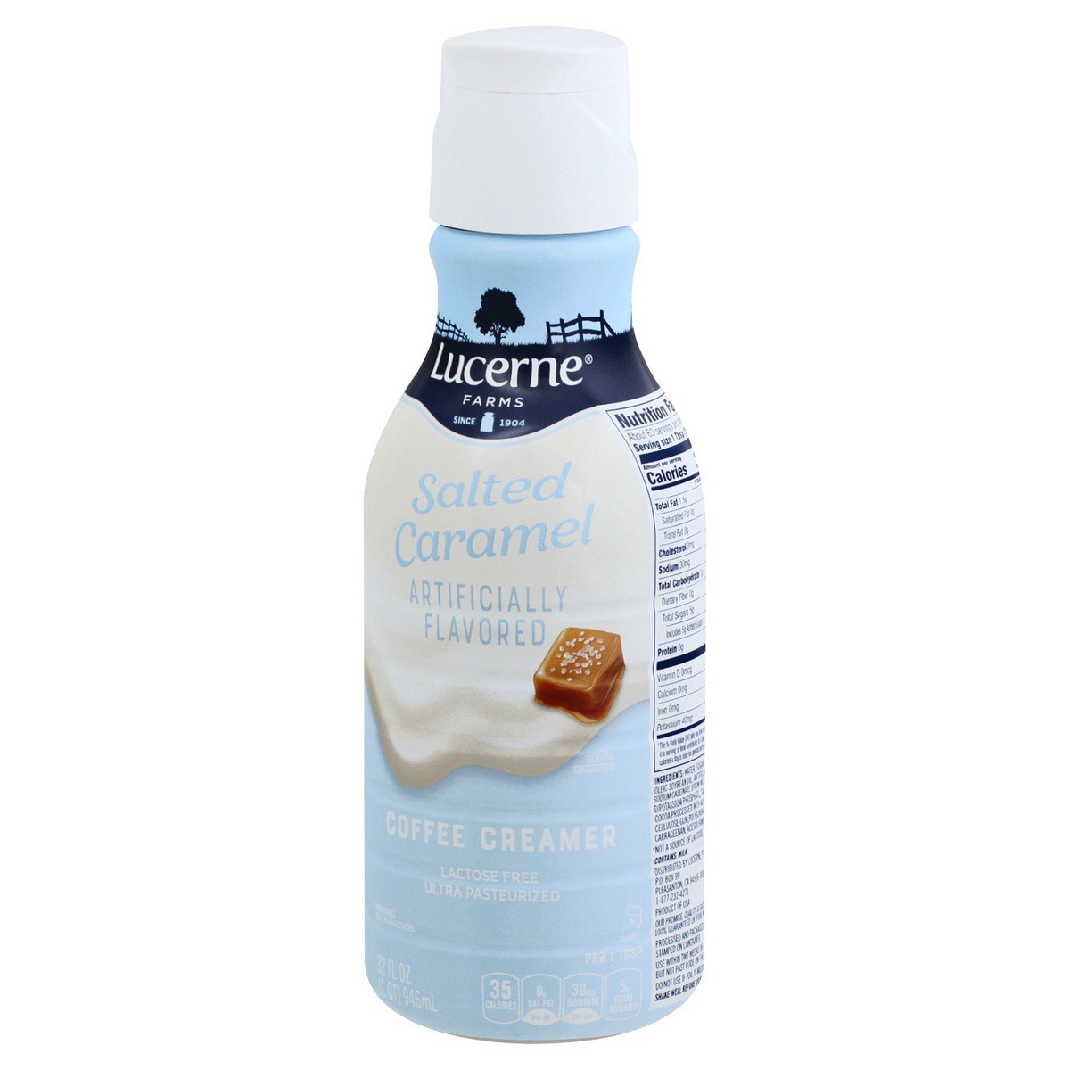 slide 9 of 9, Lucerne Dairy Farms Coffee Creamer Salted Caramel Mocha, 32 fl oz