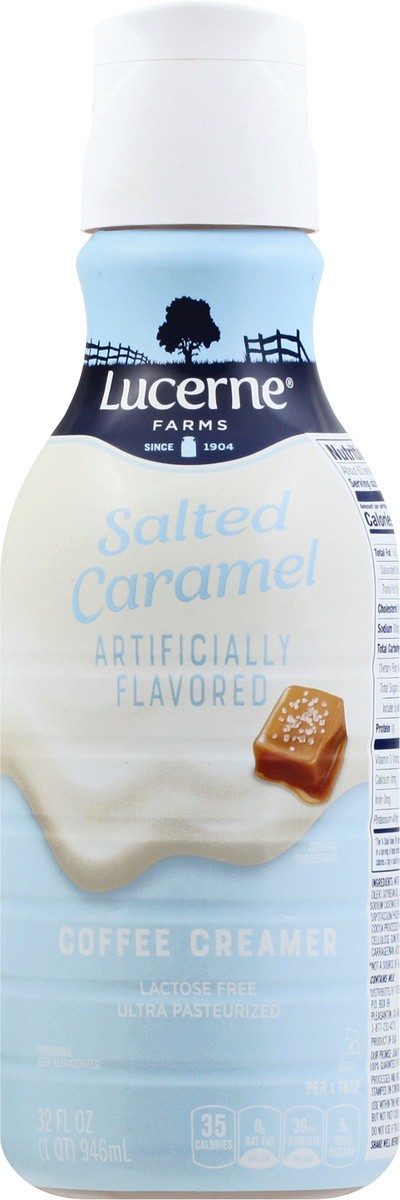 slide 7 of 9, Lucerne Dairy Farms Coffee Creamer Salted Caramel Mocha, 32 fl oz