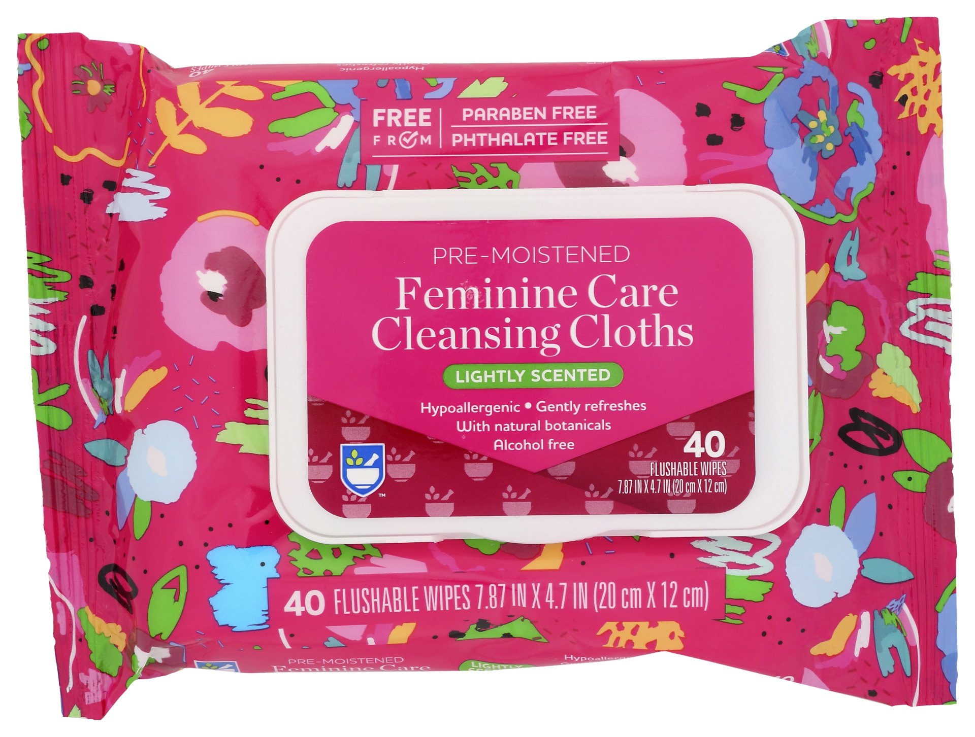 slide 1 of 1, Rite Aid Feminine Cleansing Cloths, 40 ct