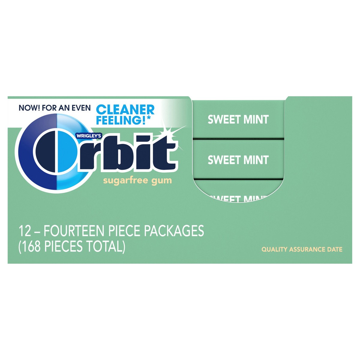 slide 1 of 8, ORBIT Sweet Mint Sugarfree Gum, 12 packs, 12 ct