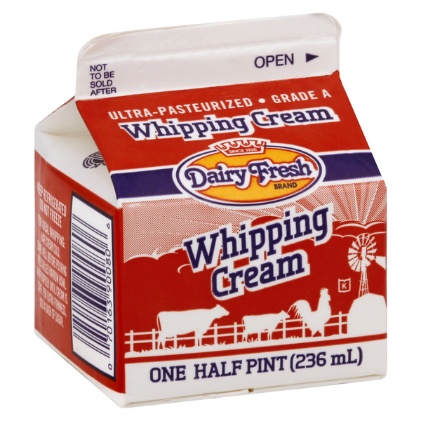 slide 1 of 1, Dairy Fresh Whipping Cream Ultra-Pasteurized, 1 ct