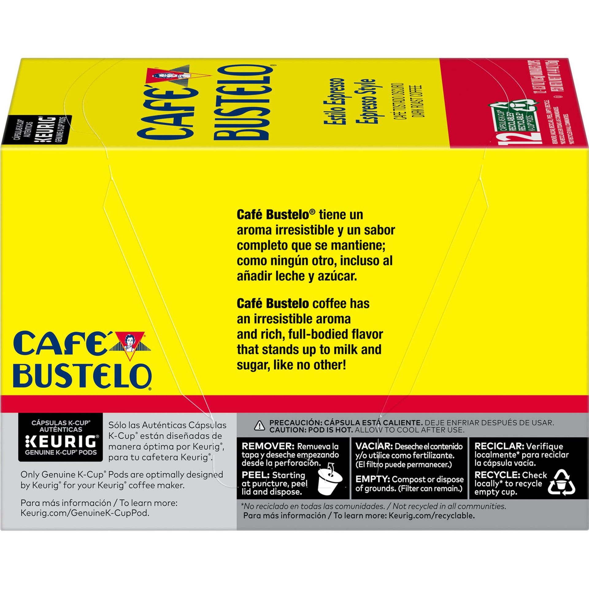 slide 4 of 4, Café Bustelo Espresso K-Cup Coffee - 12 ct, 12 ct