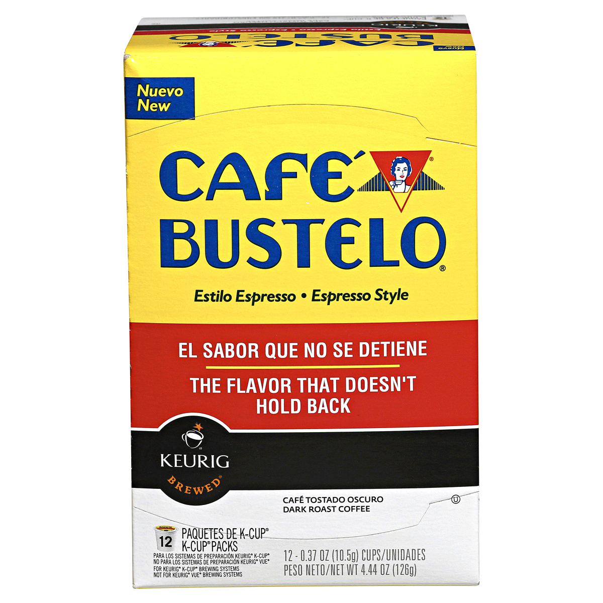slide 6 of 6, Café Bustelo Coffee Dark Roast Espresso Style K-Cups, 12 ct