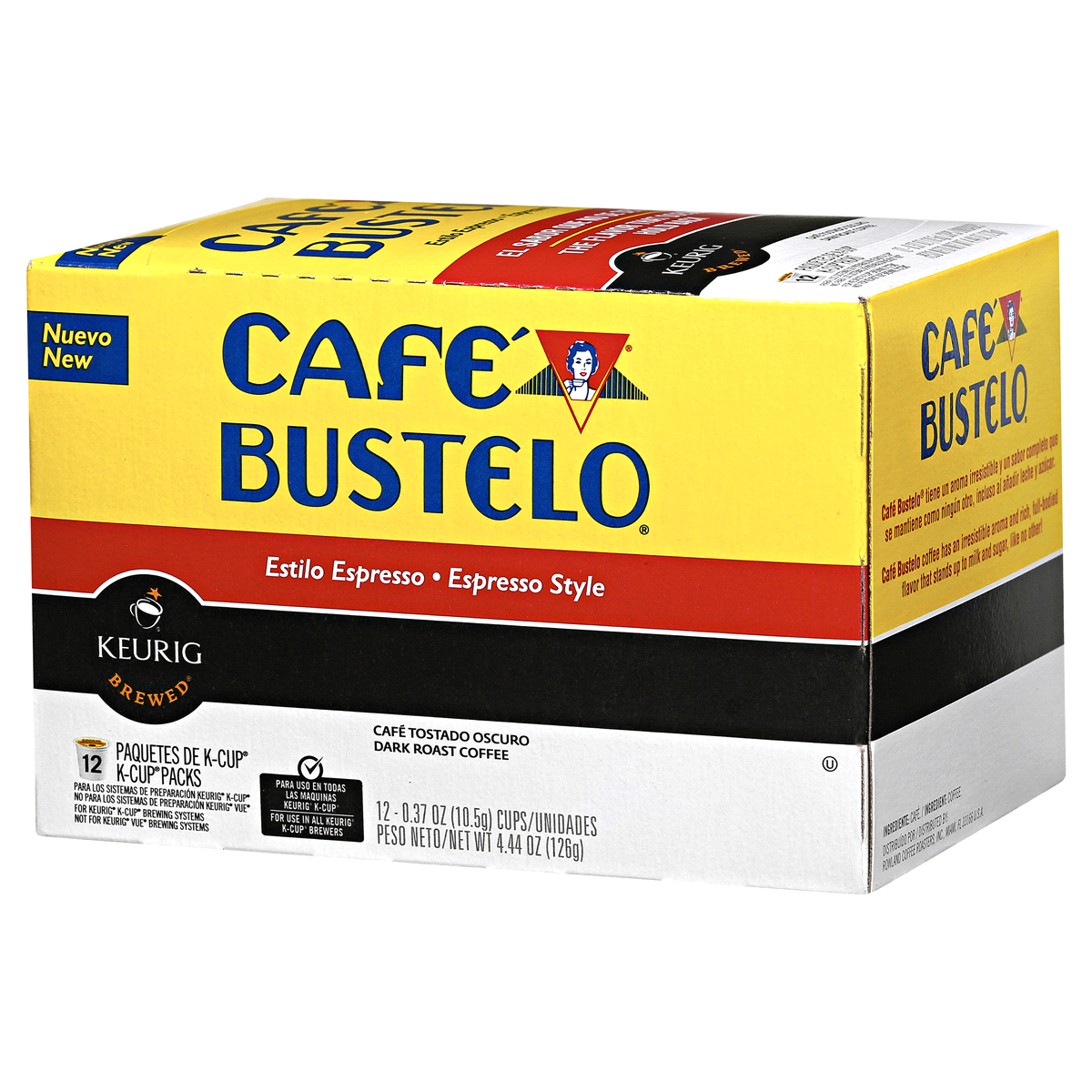 slide 1 of 6, Café Bustelo Coffee Dark Roast Espresso Style K-Cups, 12 ct