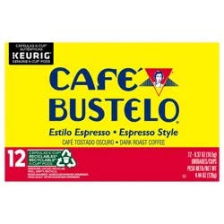 Café Bustelo Espresso Style, Dark Roast Coffee, Keurig K-Cup Pods for Keurig K-Cup Pods, 12 Count Box