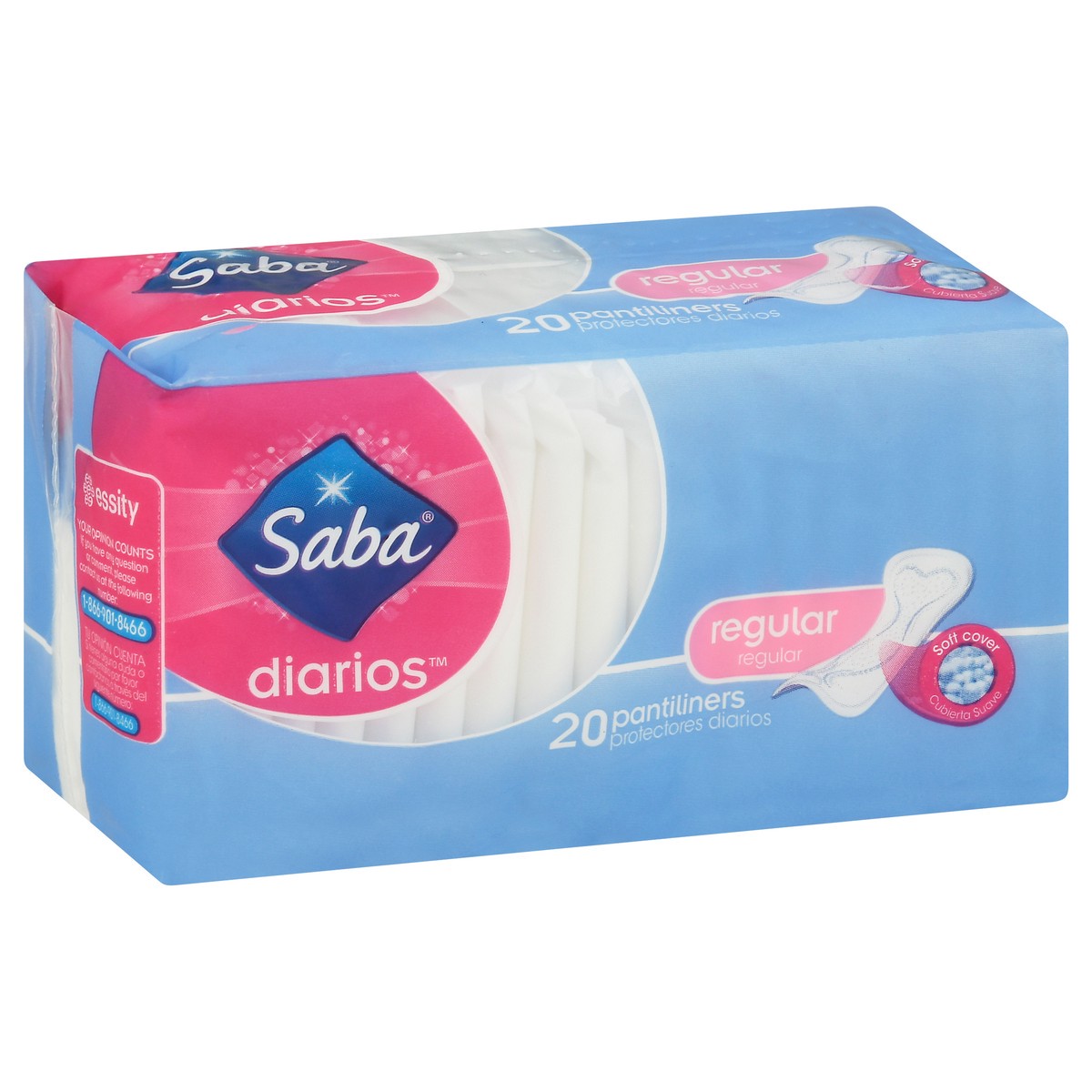 slide 2 of 12, Saba Diarios Regular Pantiliners 20 ea, 20 ct