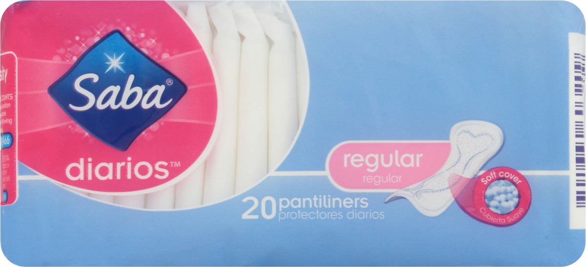slide 11 of 12, Saba Diarios Regular Pantiliners 20 ea, 20 ct