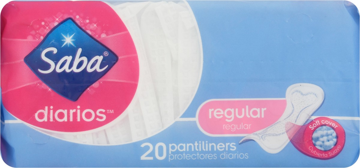 slide 8 of 12, Saba Diarios Regular Pantiliners 20 ea, 20 ct