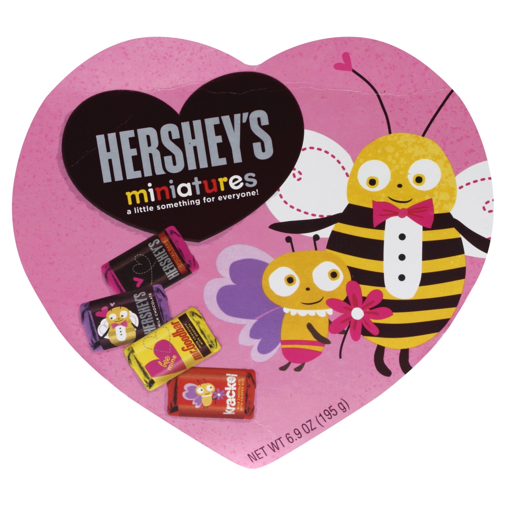 slide 1 of 1, Hershey's Valentine's Miniatures Assortment Heart Box, 6.9 oz