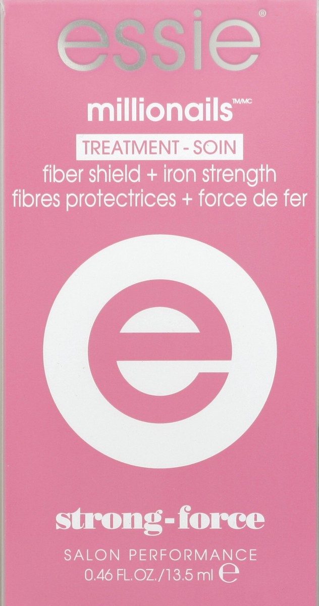 slide 3 of 5, essie Millionails Fiber Shield + Iron Strength Treatment, 0.46 fl oz