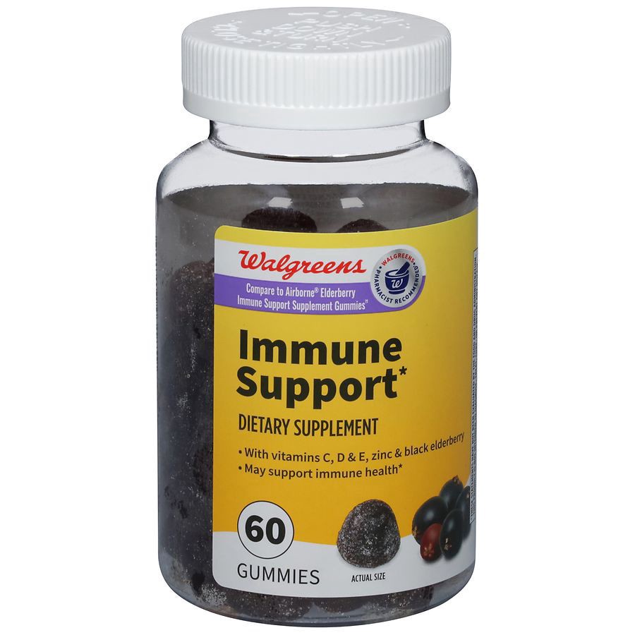 slide 4 of 5, Walgreens Wal-Born Immune Support Elderberry Gummies, 60 ct