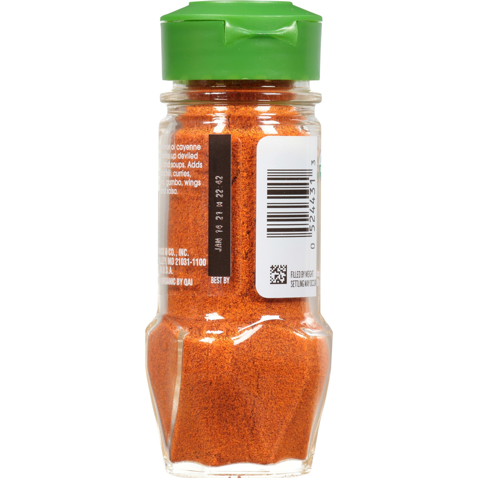 slide 5 of 5, McCormick Gourmet Organic Cayenne Red Pepper, 1.5 oz, 1.5 oz